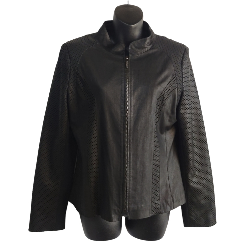 My Tribe Women's Black Genuine Leather Jacket Size L GORGEOUS!